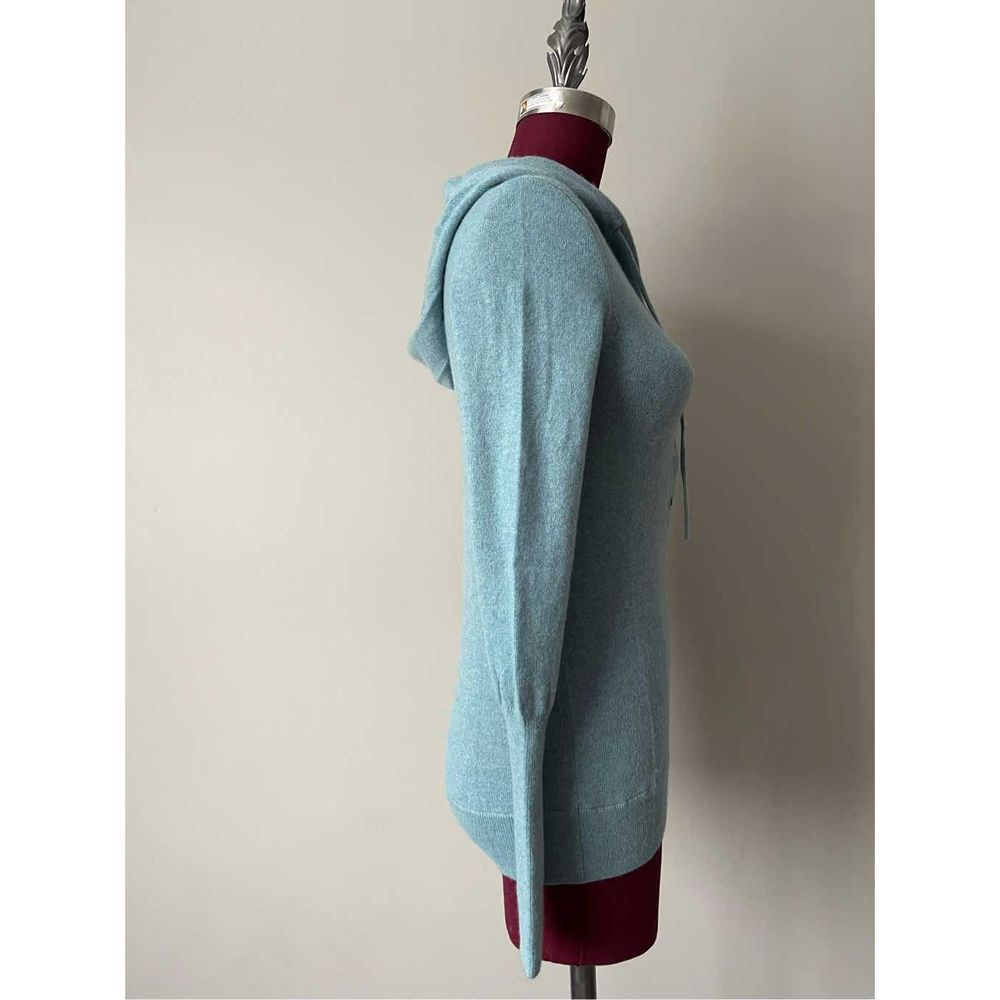 J.Crew Collection Cashmere Getaway Hoodie in  Blue Henley Sweater S - Picture 3 of 9